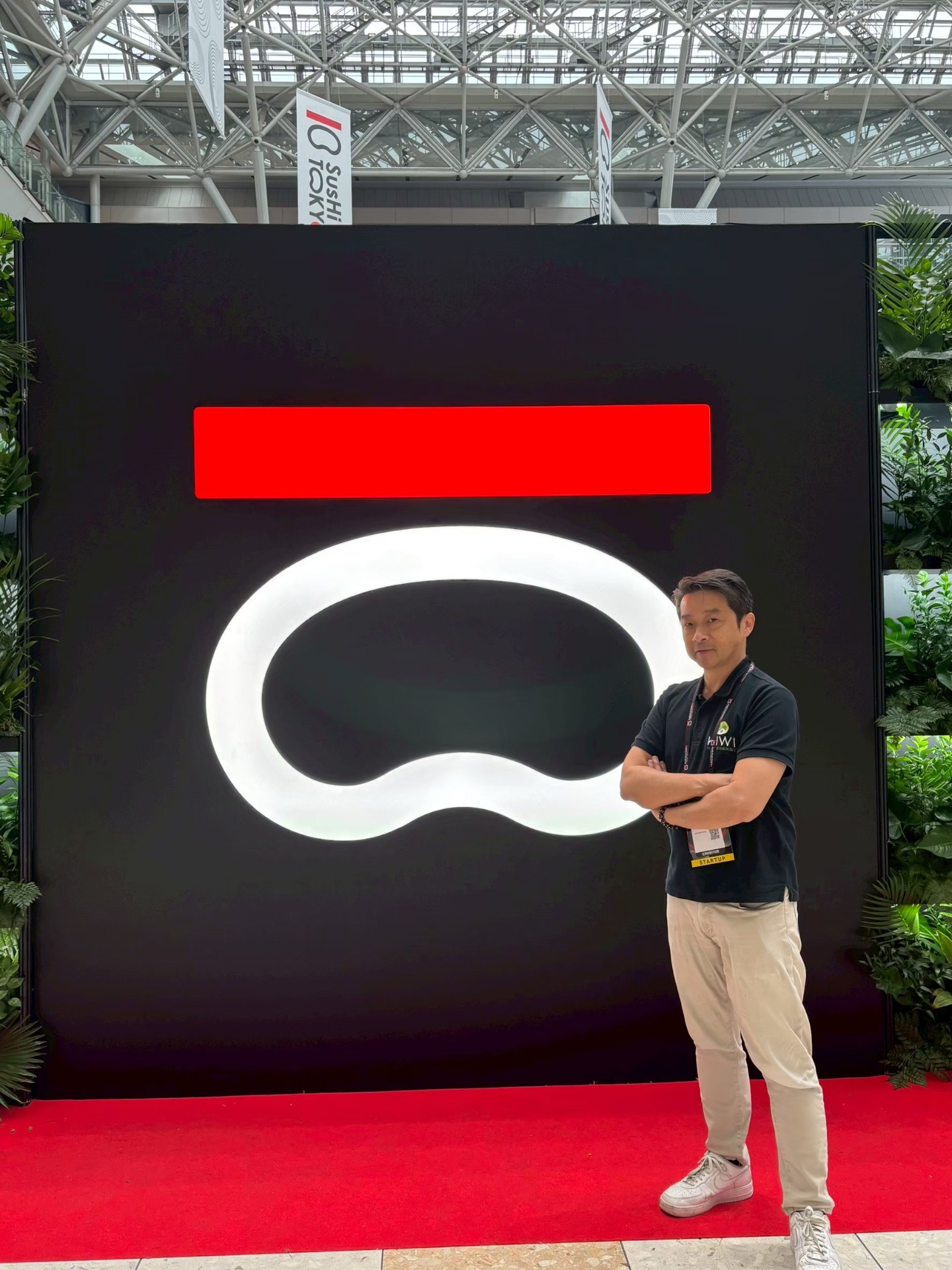 At the SusHi Tech Tokyo entrance wall — KiWi joins one of Asia's largest climate-tech and startup gatherings.